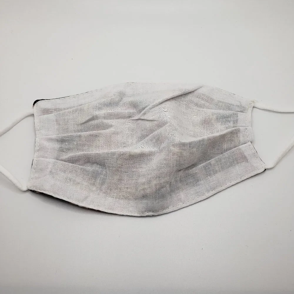 Gold Paisley satin face mask